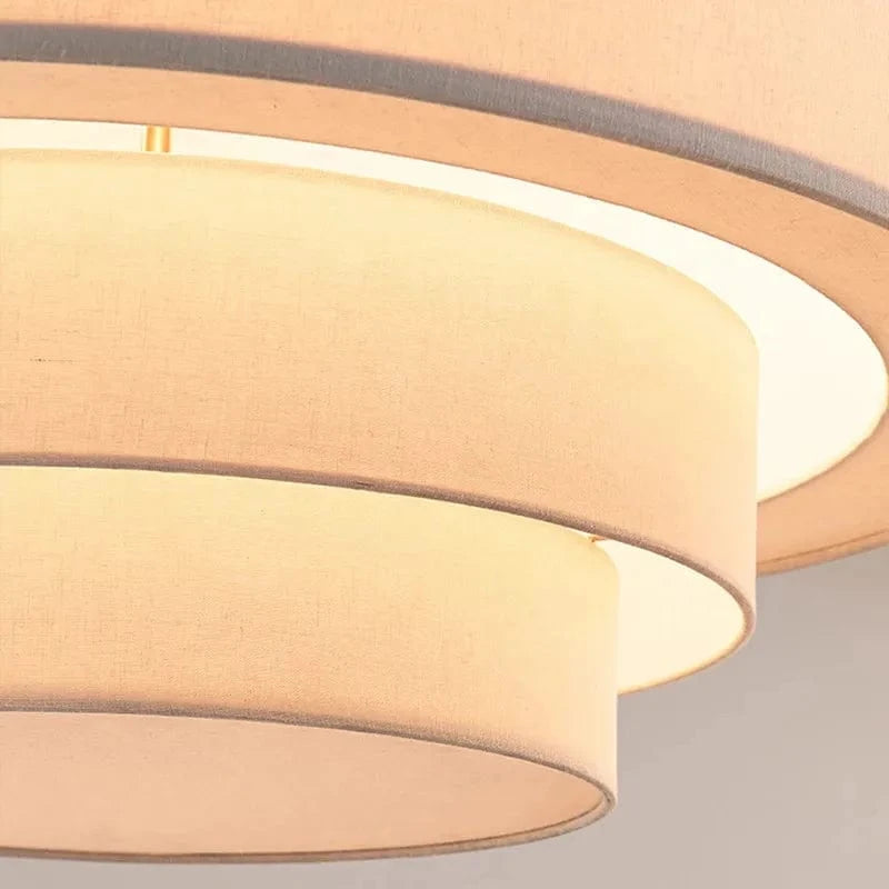 Lampe de style japonais Camden en suspension avec abat-jour en tissu minimaliste | Marco Lucetti