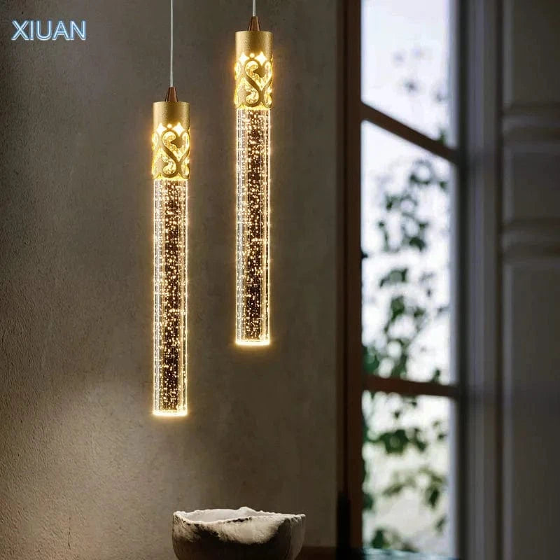 Lampe de suspension en cristal luxueuse avec télécommande LED 220V. | Marco Lucetti