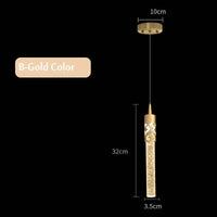 Lampe de suspension en cristal luxueuse avec télécommande LED 220V. | Marco Lucetti B Or / Lumière chaude