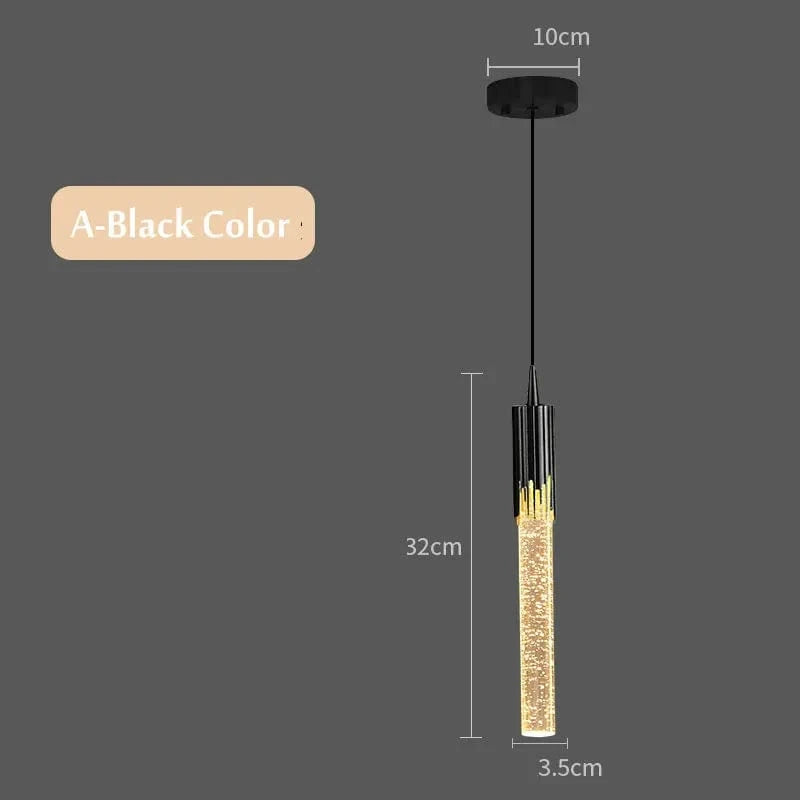 Lampe de suspension en cristal luxueuse avec télécommande LED 220V. | Marco Lucetti Un noir / Lumière chaude