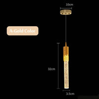 Lampe de suspension en cristal luxueuse avec télécommande LED 220V. | Marco Lucetti Un or / Lumière chaude