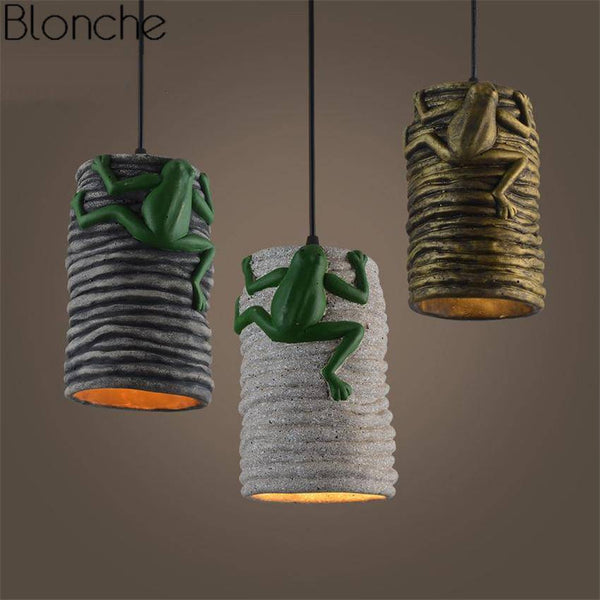 🐸 Lampe de suspension Frog en ciment LED | Marco Lucetti