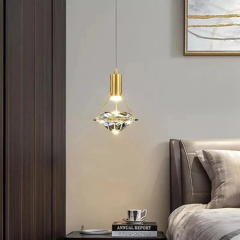 Lampe de suspension LED de luxe en cristal diamant - Éclairage créatif nordique | Marco Lucetti