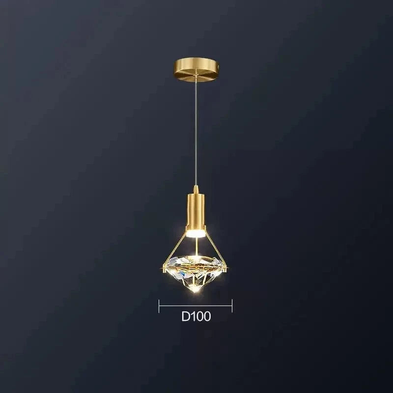Lampe de suspension LED de luxe en cristal diamant - Éclairage créatif nordique | Marco Lucetti Blanc froid