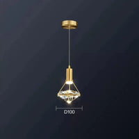 Lampe de suspension LED de luxe en cristal diamant - Éclairage créatif nordique | Marco Lucetti Blanc froid