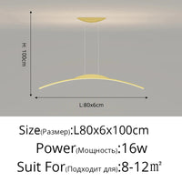 Lustre Long LED Minimaliste Éclat Moderne avec Hauteur Réglable