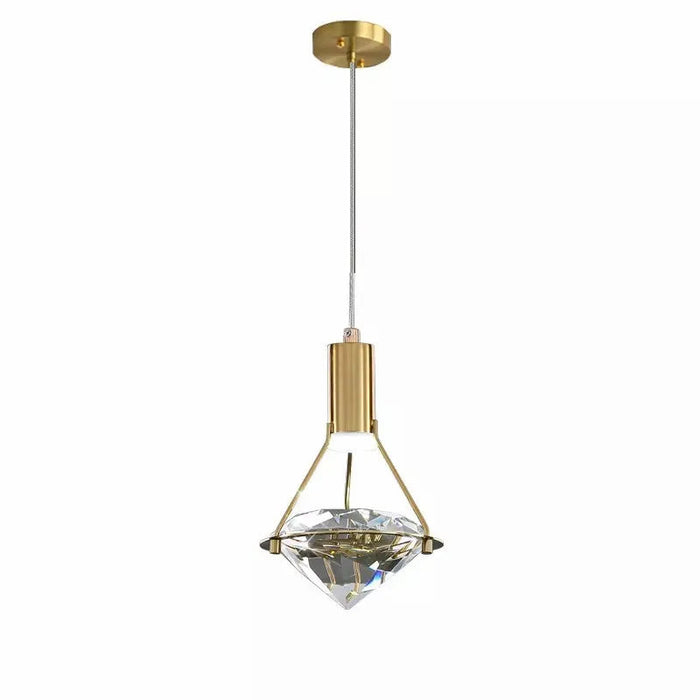 Lampe de suspension LED de luxe en cristal diamant - Éclairage créatif nordique