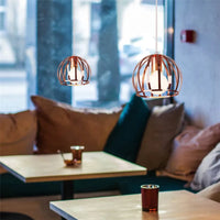 Lampe de suspension suspendue en cage en fer Loft Moderne - Or Rose | Marco Lucetti