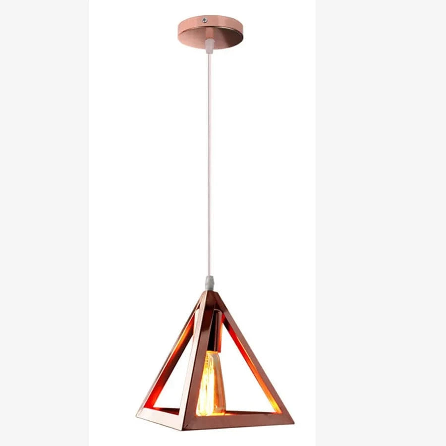 Lampe de suspension suspendue en cage en fer Loft Moderne - Or Rose | Marco Lucetti 15