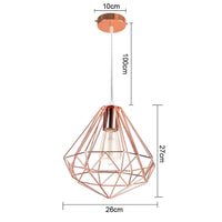 Lampe de suspension suspendue en cage en fer Loft Moderne - Or Rose | Marco Lucetti 18