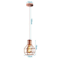 Lampe de suspension suspendue en cage en fer Loft Moderne - Or Rose | Marco Lucetti 20