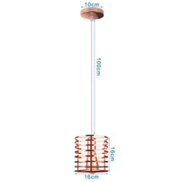 Lampe de suspension suspendue en cage en fer Loft Moderne - Or Rose | Marco Lucetti 5