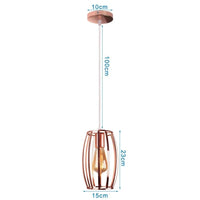 Lampe de suspension suspendue en cage en fer Loft Moderne - Or Rose | Marco Lucetti 6