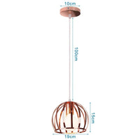 Lampe de suspension suspendue en cage en fer Loft Moderne - Or Rose | Marco Lucetti 7