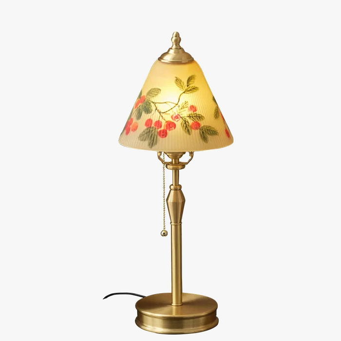 Lampe de Table Mariage Cuivrée Peinte à la Main