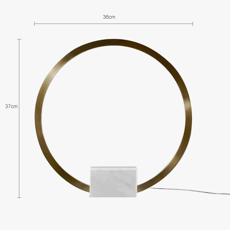 Lampe de table en marbre post-moderne "CréaLux" | Marco Lucetti Or