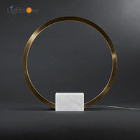 Lampe de table en marbre post-moderne "CréaLux" | Marco Lucetti Or