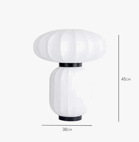 Lampe de table en soie Wabi-sabi - Éclairage design pour salon et chambre