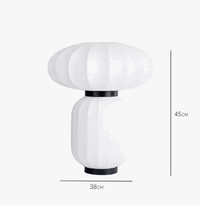 Lampe de table en soie Wabi-sabi - Éclairage design pour salon et chambre | Marco Lucetti