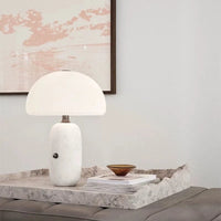 Lampe de table en verre champignon - Luxe minimaliste pour salon et chambre | Marco Lucetti