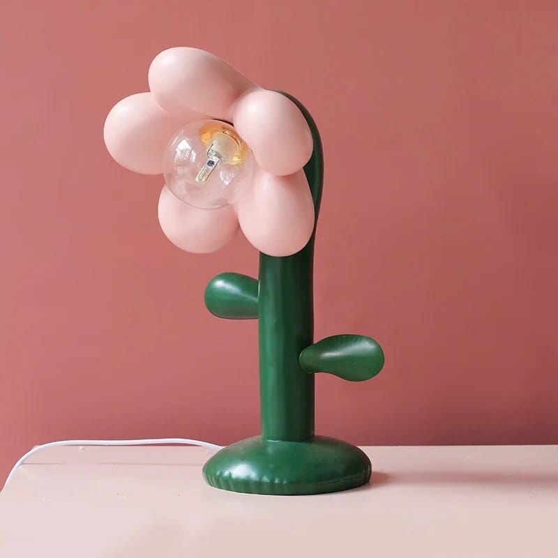 Lampe de table florale innovante | Marco Lucetti Fleur rose