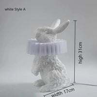 Lampe de table Lapin Lumineux pour Chambre à Coucher | Marco Lucetti Blanc A