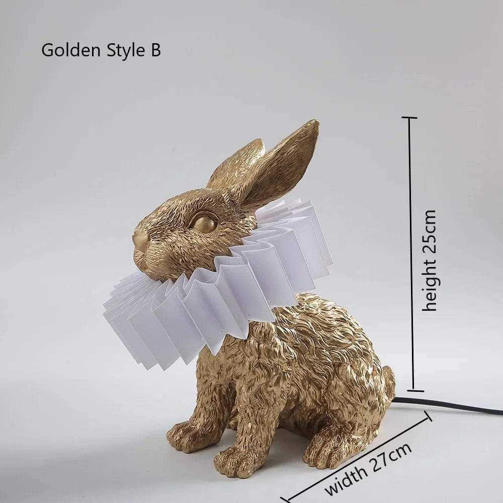 Lampe de table Lapin Lumineux pour Chambre à Coucher | Marco Lucetti Doré C