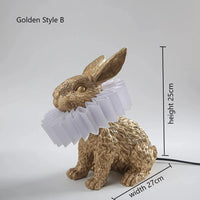 Lampe de table Lapin Lumineux pour Chambre à Coucher | Marco Lucetti Doré C