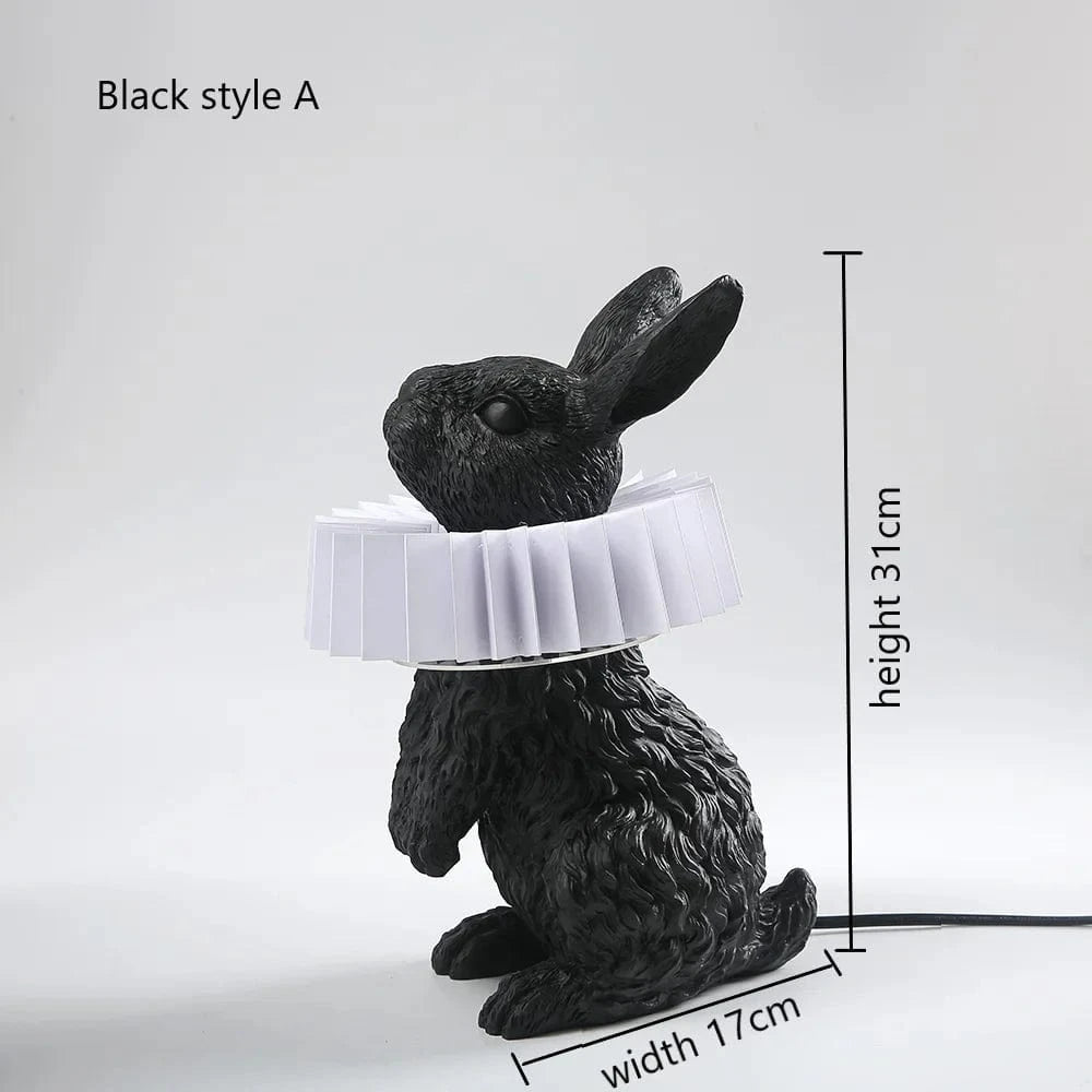 Lampe de table Lapin Lumineux pour Chambre à Coucher | Marco Lucetti Noir A
