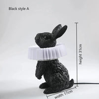 Lampe de table Lapin Lumineux pour Chambre à Coucher | Marco Lucetti Noir A