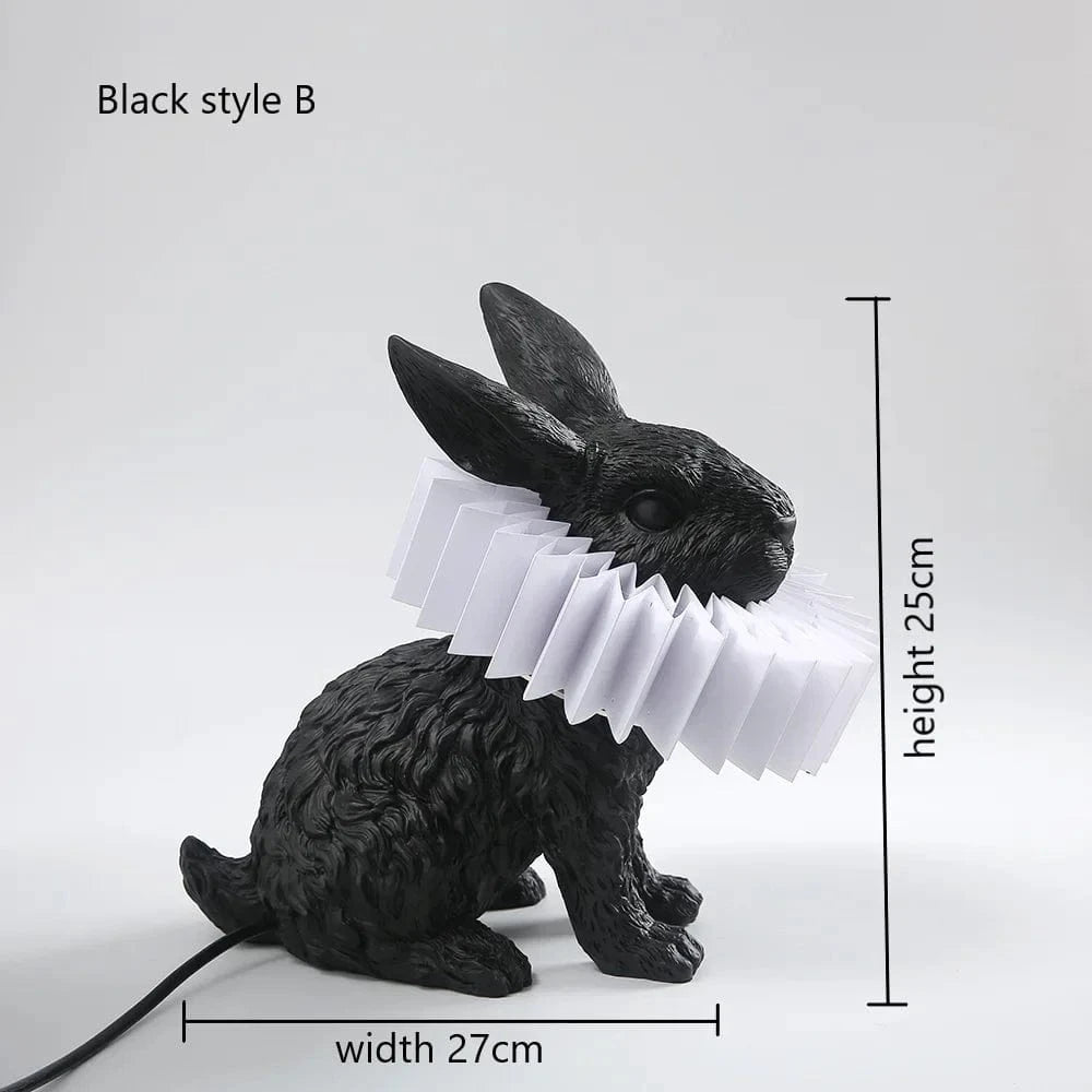Lampe de table Lapin Lumineux pour Chambre à Coucher | Marco Lucetti Noir B