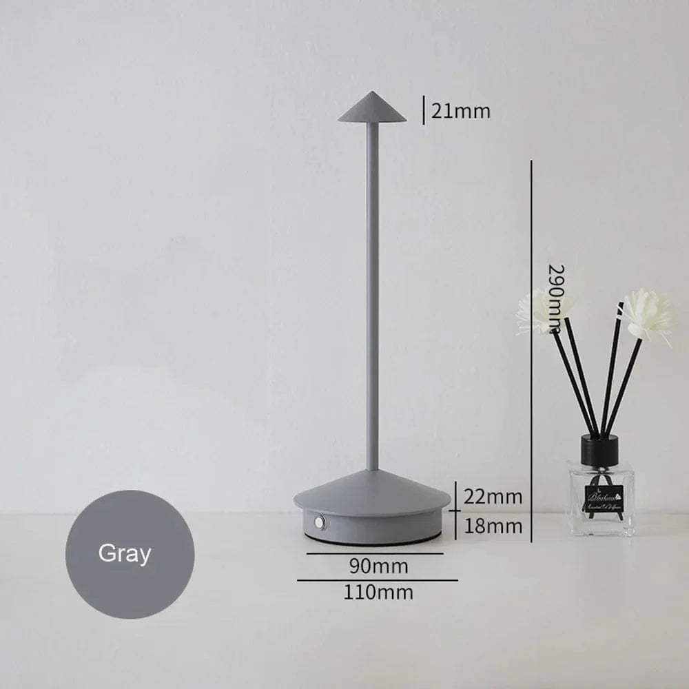 Lampe de Table LED créative Touch & Recharge | Marco Lucetti Gris