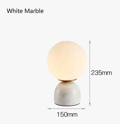 Lampe de table LED en verre et marbre - Luxe Illuminé