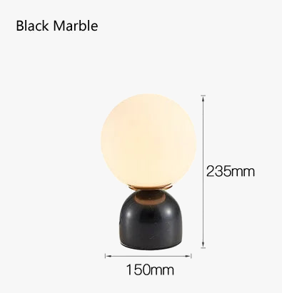Lampe de table LED en verre et marbre - Luxe Illuminé