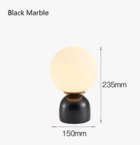 Lampe de table LED en verre et marbre - Luxe Illuminé