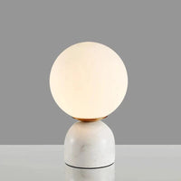 Lampe de table LED en verre et marbre - Luxe Illuminé | Marco Lucetti