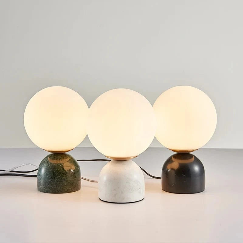 Lampe de table LED en verre et marbre - Luxe Illuminé | Marco Lucetti
