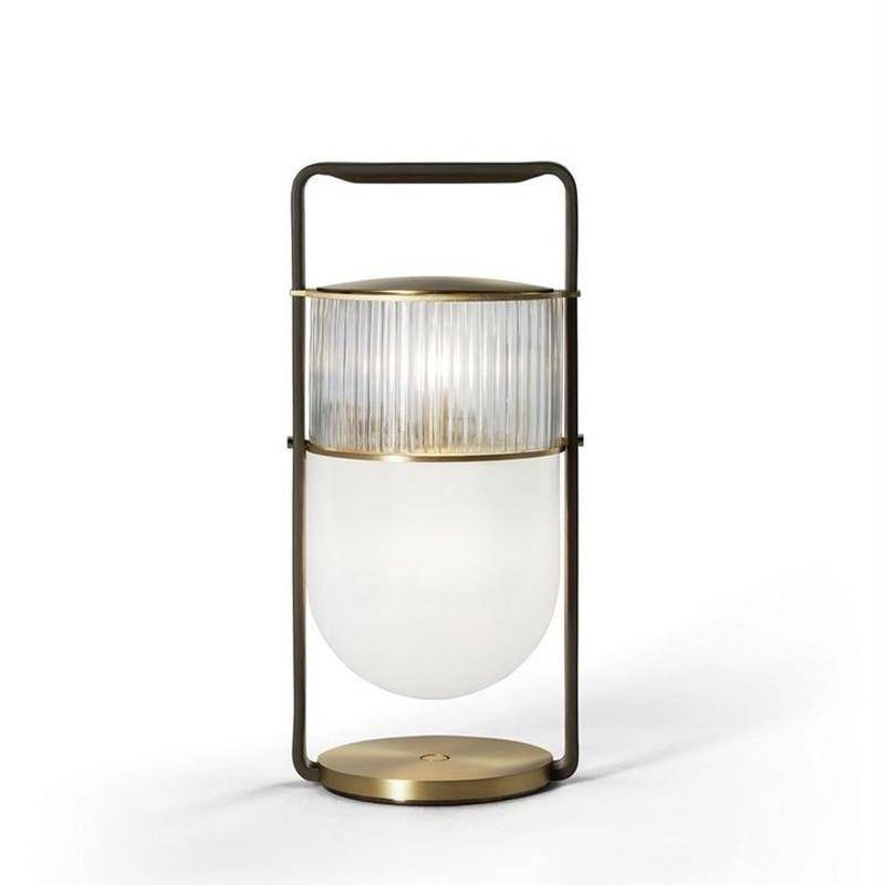 Lampe de table LED en verre style lanterne | Marco Lucetti