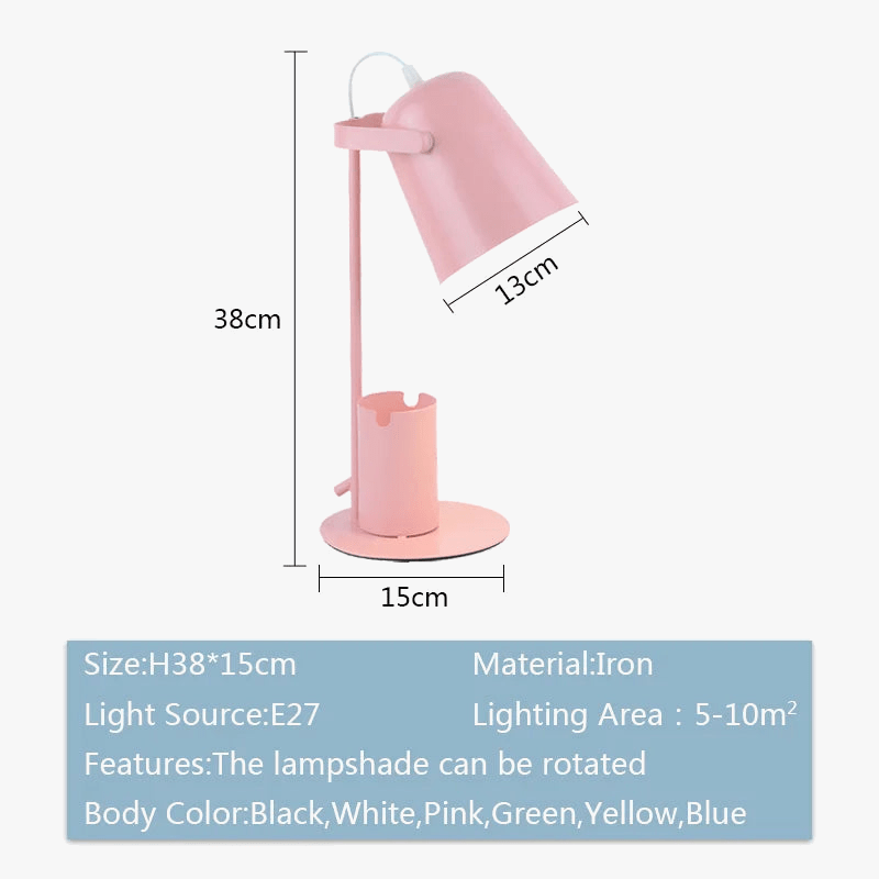 Lampe de Table LED Nordique avec Porte-stylo et Protection des Yeux | Marco Lucetti