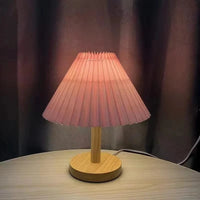 Lampe de Table LED nordique Moderne Plissée Ins | Marco Lucetti Rose / Prise USB