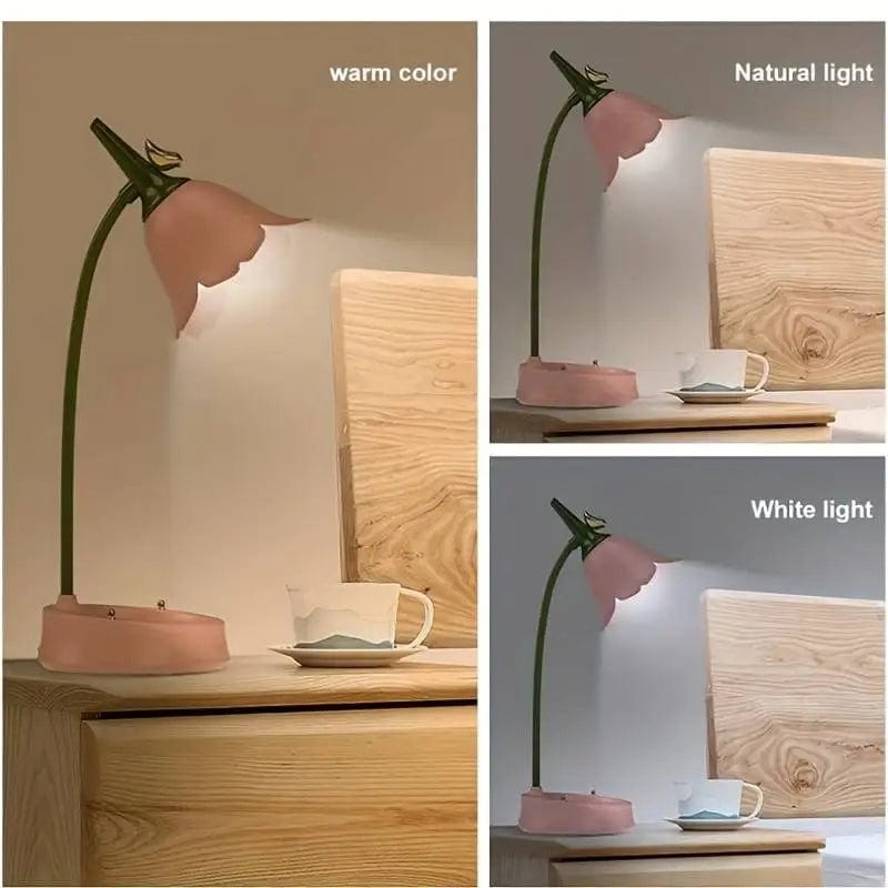 Lampe de Table Fleur LED Rechargeable - GlowFlower