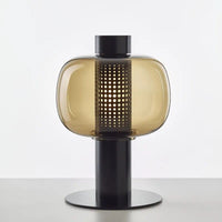 Lampe de Table Luxe Moderne en Verre | Marco Lucetti Ambre noir