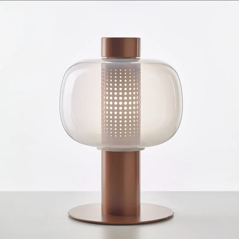 Lampe de Table Luxe Moderne en Verre | Marco Lucetti Café clair