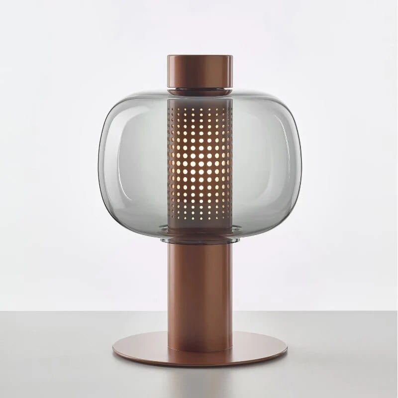 Lampe de Table Luxe Moderne en Verre | Marco Lucetti Gris Café