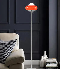 Lampe de table moderne Bauhaus design rétro par Guzzini | Marco Lucetti Lampadaire rouge / Lumière froide