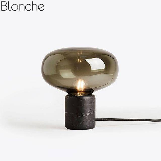 Lampe de table Night en verre LED | Marco Lucetti Ambre / 36x32cm