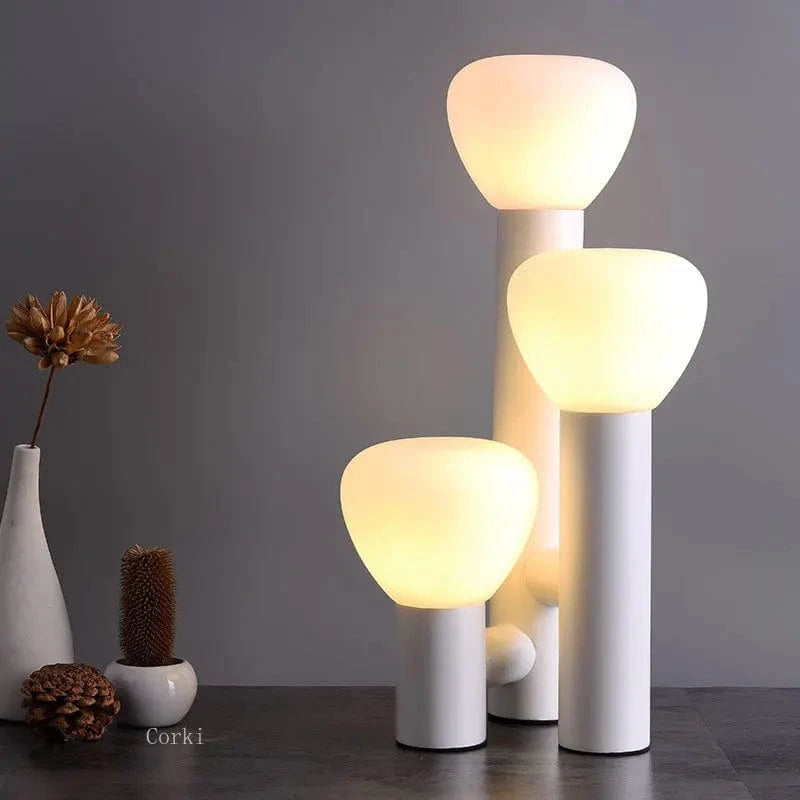 Lampe de Table Nordique Design LED en Fer et Verre | Marco Lucetti
