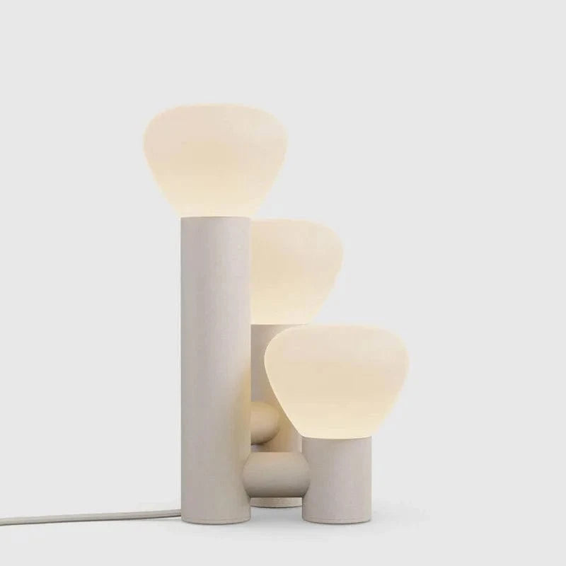 Lampe de Table Nordique Design LED en Fer et Verre | Marco Lucetti Blanc