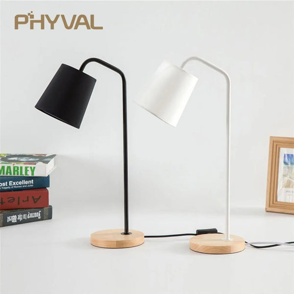 Lampe de Table Nordique en Bois LED - Veilleuse pour Bureau, Lit et Salon | Marco Lucetti