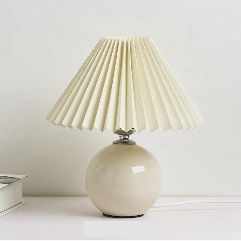 Lampe de table plissée coréenne - Élégance abordable
